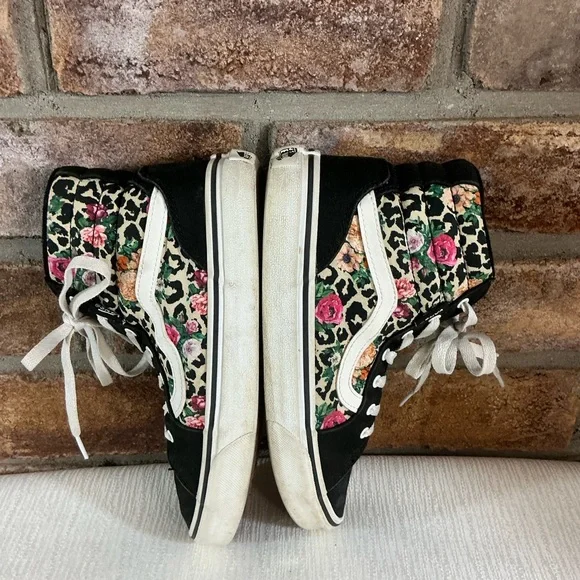 VANS-OFF-THE-WALL Youth Floral Hi-Top Shoes - Picture 6 of 14